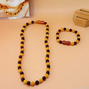 Bộ dây chuyền và lắc tay hổ phách cánh gián đan xen hổ phách mật lạp Le'Mare Jewelry - món quà ý nghĩa dành cho bé yêu các dịp thôi nôi, đầy tháng, sinh nhật và các ngày kỷ niệm đặc biệt ... Bộ dây chuyền và lắc tay hổ phách cánh gián đan xen hổ phách mật lạp Le'Mare Jewelry - món quà ý nghĩa dành cho bé yêu các dịp thôi nôi, đầy tháng, sinh nhật và các ngày kỷ niệm đặc biệt ... Le'mare Jewelry LMJ