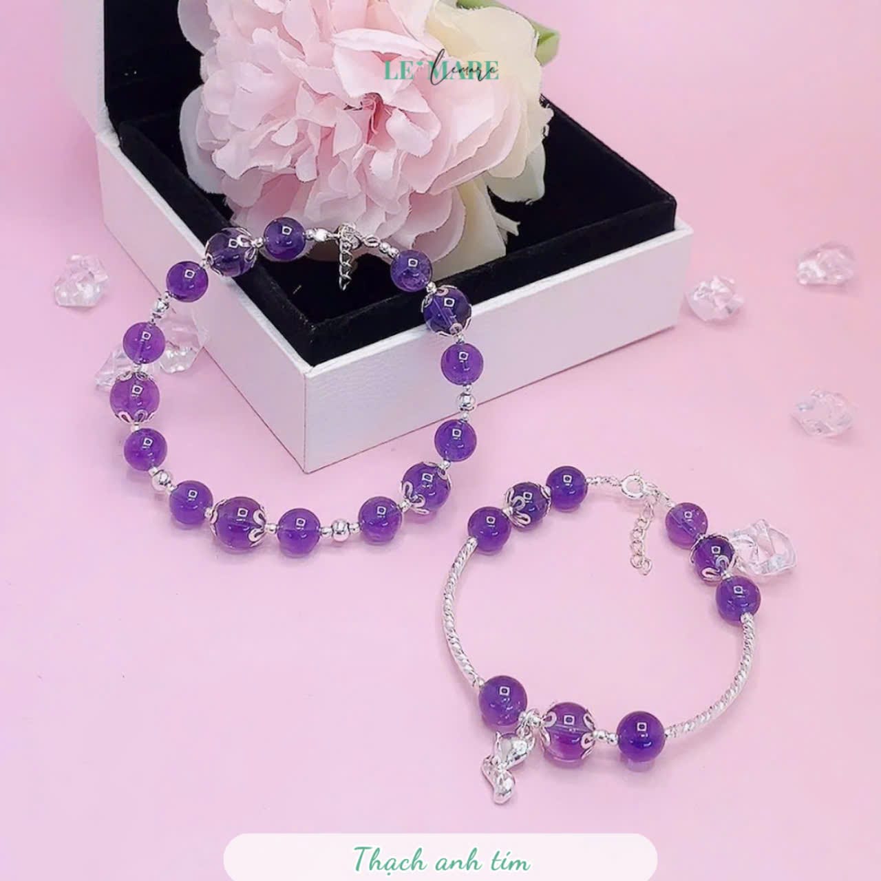 Vòng tay thạch anh tím mix charm hồ ly bạc ta Le'Mare Jewelry – Gợi ý món quà độc đáo và ý nghĩa dành tặng người phụ nữ trân quý trong các dịp kỷ niệm, ngày lễ 20/10, 8/3.. Vòng tay thạch anh tím mix charm hồ ly bạc ta Le'Mare Jewelry – Gợi ý món quà độc đáo và ý nghĩa dành tặng người phụ nữ trân quý trong các dịp kỷ niệm, ngày lễ 20/10, 8/3.. Le'mare Jewelry LMJ