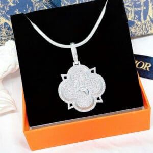 Dây chuyền bạc nam dây nhuyễn mặt cỏ bốn lá đá D013 Le'Mare Jewelry – Gợi ý món quà độc đáo và ý nghĩa dành tặng nam giới trong các dịp sinh nhật, ngày kỷ niệm, lễ tết, giáng sinh - năm mới...