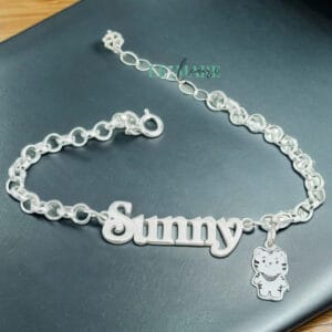Lắc mo bạc ta mặt thiết kế tên bé mix 12 con giáp Le'Mare Jewelry - món quà ý nghĩa dành cho bé yêu các dịp thôi nôi, đầy tháng, sinh nhật và các ngày kỷ niệm đặc biệt ...