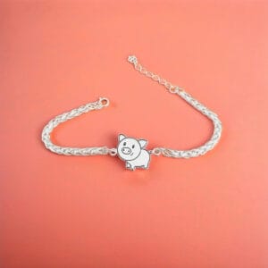 Lắc bạc ta xà tích mặt con giáp Heo, miễn phí khắc tên Le'Mare Jewelry - món quà ý nghĩa dành cho bé yêu các dịp thôi nôi, đầy tháng, sinh nhật và các ngày kỷ niệm đặc biệt …