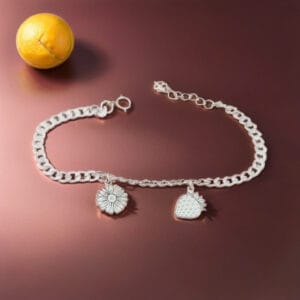 Lắc bạc ta dây dẹt mix 2 charm thiết kế miễn phí khắc tên bé Le'Mare Jewelry - món quà ý nghĩa dành cho bé yêu các dịp thôi nôi, đầy tháng, sinh nhật và các ngày kỷ niệm đặc biệt …