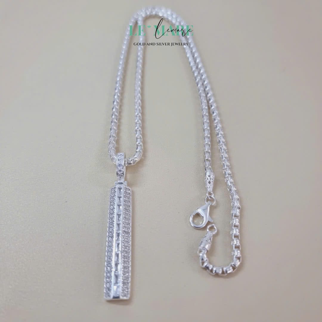 Dây chuyền bạc nam sợi xích hộp mặt thanh Bar đính đá D009 Le'Mare Jewelry – Gợi ý món quà độc đáo và ý nghĩa dành tặng nam giới trong các dịp sinh nhật, ngày kỷ niệm, lễ tết, giáng sinh - năm mới.... Dây chuyền bạc nam sợi xích hộp mặt thanh Bar đính đá D009 Le'Mare Jewelry – Gợi ý món quà độc đáo và ý nghĩa dành tặng nam giới trong các dịp sinh nhật, ngày kỷ niệm, lễ tết, giáng sinh - năm mới.... Le'mare Jewelry LMJ