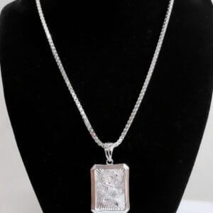 Dây chuyền bạc nam hộp mặt khảm rồng viền trơn D014 Le'Mare Jewelry – Gợi ý món quà độc đáo và ý nghĩa dành tặng nam giới trong các dịp sinh nhật, ngày kỷ niệm, lễ tết, giáng sinh - năm mới....