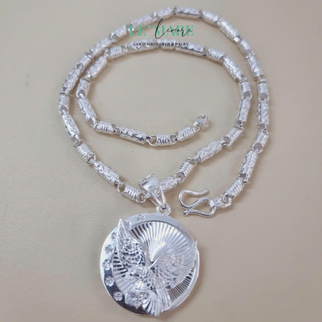 Dây chuyền bạc nam ống khảm hoa văn cổ mặt đại bàng D004 Le'Mare Jewelry – Gợi ý món quà độc đáo và ý nghĩa dành tặng nam giới trong các dịp sinh nhật, ngày kỷ niệm, lễ tết, giáng sinh - năm mới.... Dây chuyền bạc nam ống khảm hoa văn cổ mặt đại bàng D004 Le'Mare Jewelry – Gợi ý món quà độc đáo và ý nghĩa dành tặng nam giới trong các dịp sinh nhật, ngày kỷ niệm, lễ tết, giáng sinh - năm mới.... Le'mare Jewelry LMJ