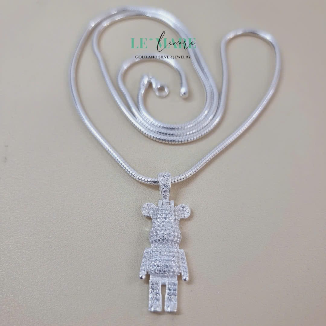 Dây chuyền bạc nam dây nhuyễn mặt Gấu đá D010 Le'Mare Jewelry – Gợi ý món quà độc đáo và ý nghĩa dành tặng nam giới trong các dịp sinh nhật, ngày kỷ niệm, lễ tết, giáng sinh - năm mới.... Dây chuyền bạc nam dây nhuyễn mặt Gấu đá D010 Le'Mare Jewelry – Gợi ý món quà độc đáo và ý nghĩa dành tặng nam giới trong các dịp sinh nhật, ngày kỷ niệm, lễ tết, giáng sinh - năm mới.... - Ảnh 3