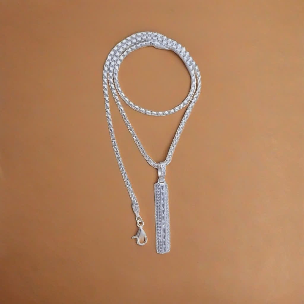 Dây chuyền bạc nam sợi xích hộp mặt thanh Bar đính đá D009 Le'Mare Jewelry – Gợi ý món quà độc đáo và ý nghĩa dành tặng nam giới trong các dịp sinh nhật, ngày kỷ niệm, lễ tết, giáng sinh - năm mới.... Dây chuyền bạc nam sợi xích hộp mặt thanh Bar đính đá D009 Le'Mare Jewelry – Gợi ý món quà độc đáo và ý nghĩa dành tặng nam giới trong các dịp sinh nhật, ngày kỷ niệm, lễ tết, giáng sinh - năm mới....
