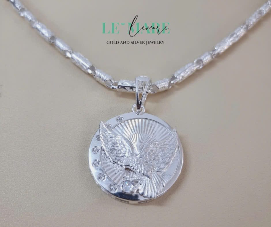 Dây chuyền bạc nam ống khảm hoa văn cổ mặt đại bàng D004 Le'Mare Jewelry – Gợi ý món quà độc đáo và ý nghĩa dành tặng nam giới trong các dịp sinh nhật, ngày kỷ niệm, lễ tết, giáng sinh - năm mới.... Dây chuyền bạc nam ống khảm hoa văn cổ mặt đại bàng D004 Le'Mare Jewelry – Gợi ý món quà độc đáo và ý nghĩa dành tặng nam giới trong các dịp sinh nhật, ngày kỷ niệm, lễ tết, giáng sinh - năm mới.... Le'mare Jewelry LMJ