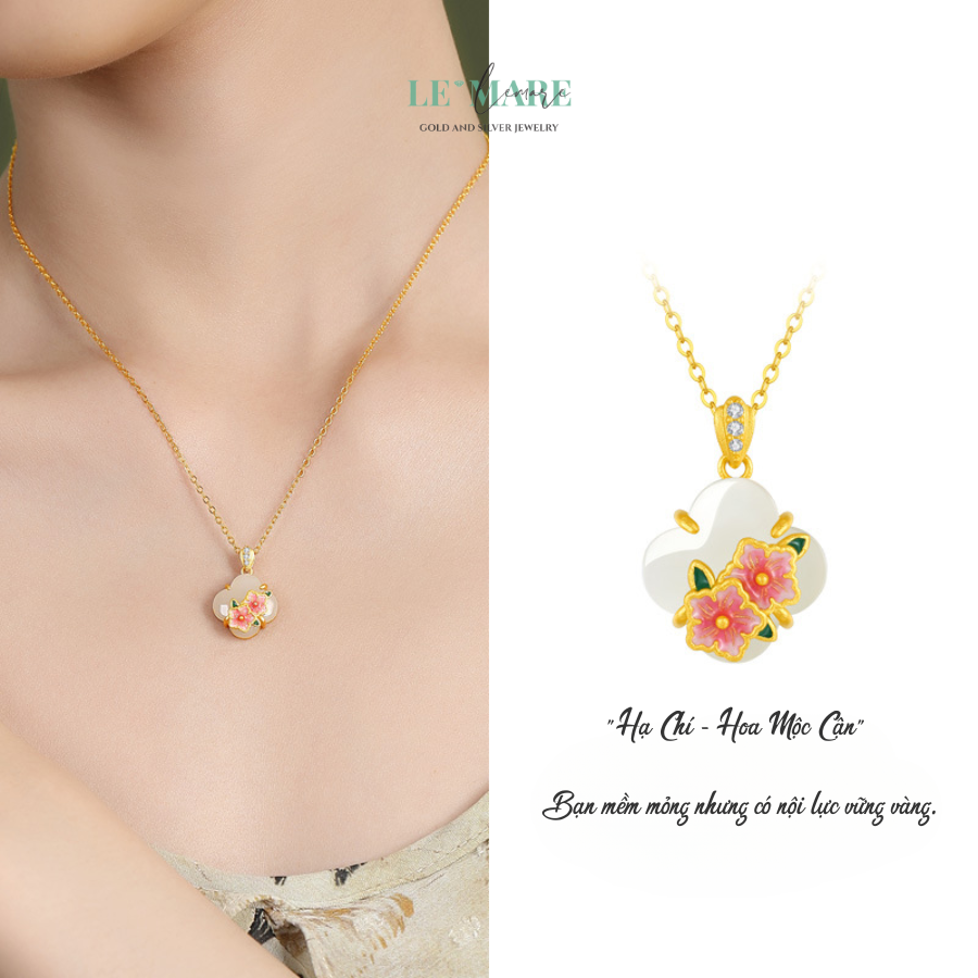 Dây Chuyền Bạc Nữ Ngọc Hoà Điền Cỏ Bốn Lá, Hoạ Tiết 24 Loài Hoa Tượng Trưng Cho Khí Chất Người Phụ Nữ BNDC57 Dây Chuyền Bạc Nữ Ngọc Hoà Điền Cỏ Bốn Lá, Hoạ Tiết 24 Loài Hoa Tượng Trưng Cho Khí Chất Người Phụ Nữ BNDC57 - Ảnh 11