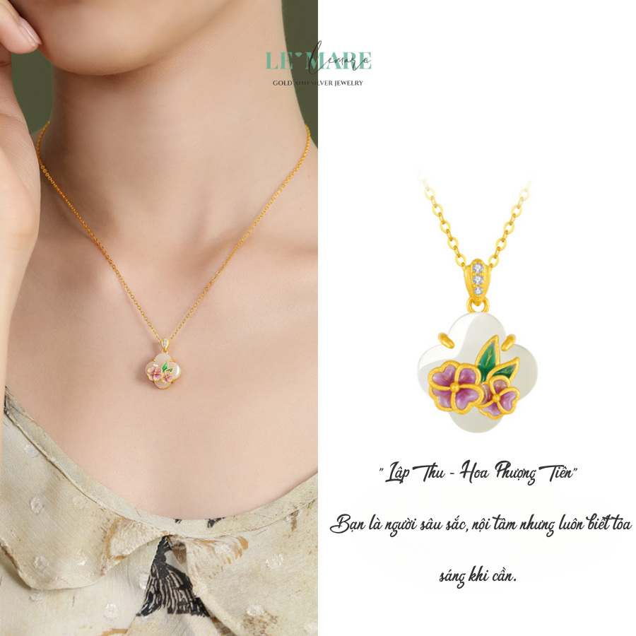 Dây Chuyền Bạc Nữ Ngọc Hoà Điền Cỏ Bốn Lá, Hoạ Tiết 24 Loài Hoa Tượng Trưng Cho Khí Chất Người Phụ Nữ BNDC57 Dây Chuyền Bạc Nữ Ngọc Hoà Điền Cỏ Bốn Lá, Hoạ Tiết 24 Loài Hoa Tượng Trưng Cho Khí Chất Người Phụ Nữ BNDC57 - Ảnh 14