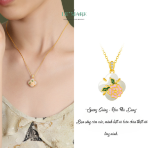 Dây Chuyền Bạc Nữ Ngọc Hoà Điền Cỏ Bốn Lá, Hoạ Tiết 24 Loài Hoa Tượng Trưng Cho Khí Chất Người Phụ Nữ BNDC57 Dây Chuyền Bạc Nữ Ngọc Hoà Điền Cỏ Bốn Lá, Hoạ Tiết 24 Loài Hoa Tượng Trưng Cho Khí Chất Người Phụ Nữ BNDC57 Le'mare Jewelry LMJ