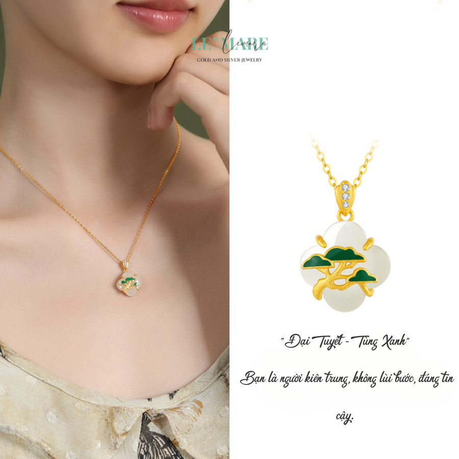 Dây Chuyền Bạc Nữ Ngọc Hoà Điền Cỏ Bốn Lá, Hoạ Tiết 24 Loài Hoa Tượng Trưng Cho Khí Chất Người Phụ Nữ BNDC57 Dây Chuyền Bạc Nữ Ngọc Hoà Điền Cỏ Bốn Lá, Hoạ Tiết 24 Loài Hoa Tượng Trưng Cho Khí Chất Người Phụ Nữ BNDC57 - Ảnh 22