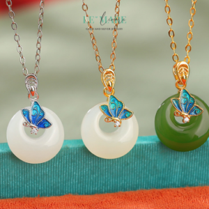 Dây Chuyền Ngọc Bích Gieo Sắc Hoa – Khi ngọc bích hóa thành cánh bướm chạm khẽ vào tim người BNDC05 Dây Chuyền Ngọc Bích Gieo Sắc Hoa – Khi ngọc bích hóa thành cánh bướm chạm khẽ vào tim người BNDC05 Le'mare Jewelry LMJ