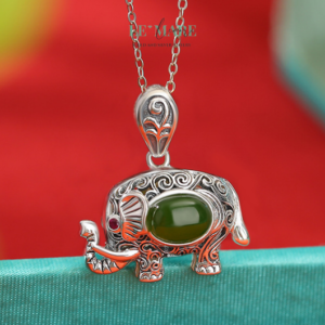 Dây Chuyền Ngọc Bích Ngọc Tượng – Dáng ngọc của trí tuệ và phúc lành BNDC08 Dây Chuyền Ngọc Bích Ngọc Tượng – Dáng ngọc của trí tuệ và phúc lành BNDC08 Le'mare Jewelry LMJ