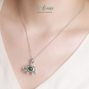 Dây Chuyền Ngọc Bích Ngọc Tượng – Dáng ngọc của trí tuệ và phúc lành BNDC08 Dây Chuyền Ngọc Bích Ngọc Tượng – Dáng ngọc của trí tuệ và phúc lành BNDC08 Le'mare Jewelry LMJ