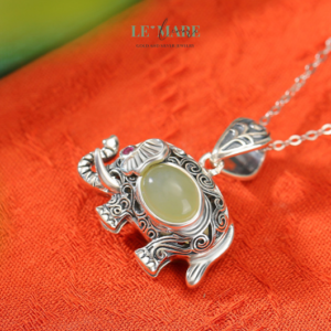 Dây Chuyền Ngọc Bích Ngọc Tượng – Dáng ngọc của trí tuệ và phúc lành BNDC08 Dây Chuyền Ngọc Bích Ngọc Tượng – Dáng ngọc của trí tuệ và phúc lành BNDC08 Le'mare Jewelry LMJ