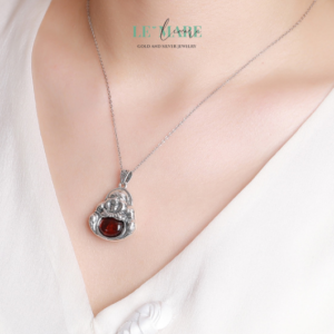 Dây Chuyền Ngọc Bích Bọc Bạc BNDC10 Dây Chuyền Ngọc Bích Bọc Bạc BNDC10 Le'mare Jewelry LMJ