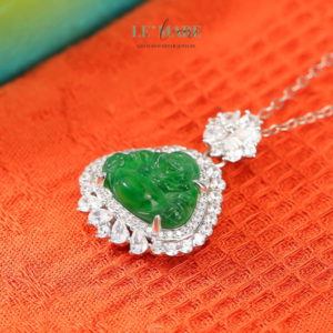 Dây Chuyền Ngọc Bích Bọc Bạc BNDC11 Dây Chuyền Ngọc Bích Bọc Bạc BNDC11 Le'mare Jewelry LMJ