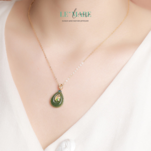 Dây Chuyền Bạc Nữ Ngọc Bích Mặt Hồ Mùa Xuân – Dịu Dàng và Thanh Lịch BNDC14 Dây Chuyền Bạc Nữ Ngọc Bích Mặt Hồ Mùa Xuân – Dịu Dàng và Thanh Lịch BNDC14 Le'mare Jewelry LMJ