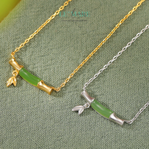 Dây Chuyền Ngọc Bích Bọc Bạc BNDC17