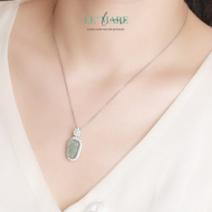 Dây Chuyền Ngọc Bích Bọc Bạc BNDC18 Dây Chuyền Ngọc Bích Bọc Bạc BNDC18 Le'mare Jewelry LMJ