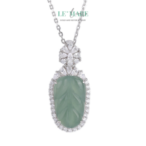 Dây Chuyền Ngọc Bích Bọc Bạc BNDC18 Dây Chuyền Ngọc Bích Bọc Bạc BNDC18 Le'mare Jewelry LMJ