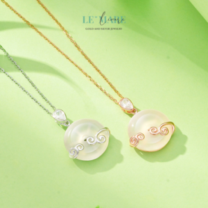 Dây chuyền ngọc bích nữ “Vân Tâm” – Nét đẹp mây ngọc giữa nhân gian BNDC21