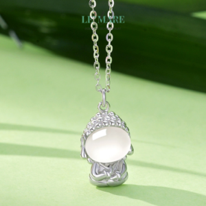 Dây Chuyền Bạc Ngọc Hoà Điền – Phật Trong Tâm BNDC27 Dây Chuyền Bạc Ngọc Hoà Điền – Phật Trong Tâm BNDC27 Le'mare Jewelry LMJ