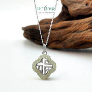 Dây Chuyền Ngọc Bích Bọc Bạc BNDC33 Dây Chuyền Ngọc Bích Bọc Bạc BNDC33 Le'mare Jewelry LMJ