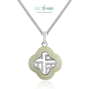 Dây Chuyền Ngọc Bích Bọc Bạc BNDC33 Dây Chuyền Ngọc Bích Bọc Bạc BNDC33 Le'mare Jewelry LMJ