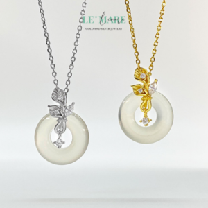 Dây Chuyền Ngọc Bích Bọc Bạc BNDC34 Dây Chuyền Ngọc Bích Bọc Bạc BNDC34 Le'mare Jewelry LMJ