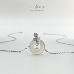 Dây Chuyền Ngọc Bích Bọc Bạc BNDC34 Dây Chuyền Ngọc Bích Bọc Bạc BNDC34 Le'mare Jewelry LMJ