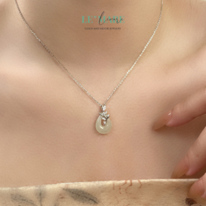 Dây Chuyền Ngọc Bích Bọc Bạc BNDC34 Dây Chuyền Ngọc Bích Bọc Bạc BNDC34 Le'mare Jewelry LMJ