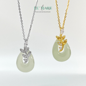 Dây Chuyền Ngọc Bích Bọc Bạc BNDC34 Dây Chuyền Ngọc Bích Bọc Bạc BNDC34 Le'mare Jewelry LMJ