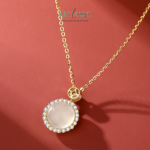 Dây Chuyền Ngọc Bích Solaries – Dây chuyền ngọc bích nữ chạm vào mặt trời của riêng bạn BNDC38