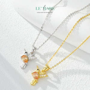 Dây Chuyền Ngọc Bích Ngọc Nhạn – Cánh chim mang ngọc về tim BNDC39