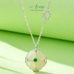 Luckette – Dây chuyền ngọc bích nữ mang may mắn đến gần trái tim BNDC41 Luckette – Dây chuyền ngọc bích nữ mang may mắn đến gần trái tim BNDC41 Le'mare Jewelry LMJ