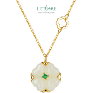 Luckette – Dây chuyền ngọc bích nữ mang may mắn đến gần trái tim BNDC41 Luckette – Dây chuyền ngọc bích nữ mang may mắn đến gần trái tim BNDC41 Le'mare Jewelry LMJ