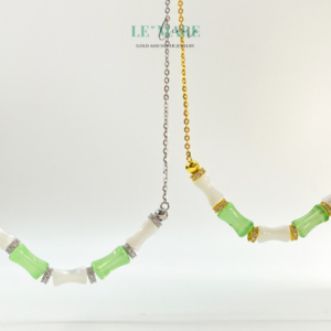 Dây chuyền ngọc bích Vân Trúc – Dịu dàng như mây, vững vàng như trúc BNDC43