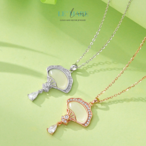 Dây Chuyền Ngọc Bích Senselle – Dáng quạt ngọc giữa làn gió ký ức BNDC45