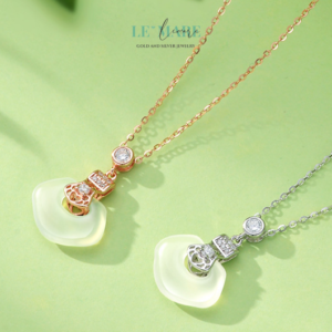 Dây Chuyền Ngọc Bích Vân Minh – Ánh sáng thanh cao ẩn hiện giữa tầng mây ngọc BNDC46