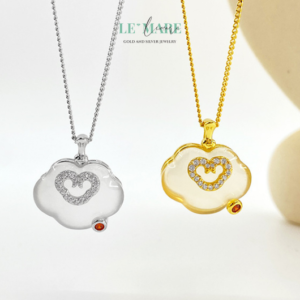 Dây Chuyền Bạc Nữ Ngọc Hoà Điền Mây Tinh Khôi BNDC55