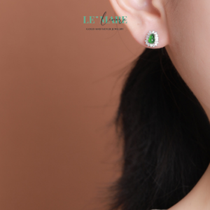 Khuyên tai Ngọc Bích nữ BNKT03 Khuyên tai Ngọc Bích nữ BNKT03 Le'mare Jewelry LMJ