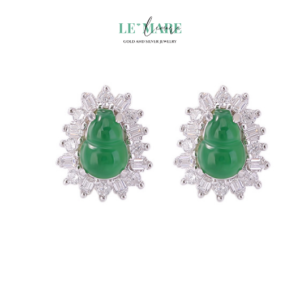 Khuyên tai Ngọc Bích nữ BNKT03 Khuyên tai Ngọc Bích nữ BNKT03 Le'mare Jewelry LMJ