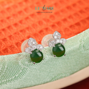 Khuyên tai Ngọc Bích nữ BNKT05 Khuyên tai Ngọc Bích nữ BNKT05 Le'mare Jewelry LMJ