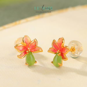 Khuyên tai Ngọc Bích nữ BNKT06 Khuyên tai Ngọc Bích nữ BNKT06 Le'mare Jewelry LMJ