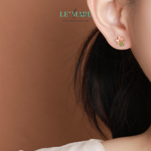 Khuyên tai Ngọc Bích nữ BNKT06 Khuyên tai Ngọc Bích nữ BNKT06 Le'mare Jewelry LMJ