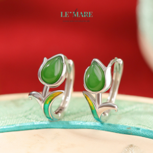 Khuyên tai Ngọc Bích nữ BNKT07