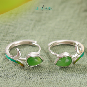 Khuyên tai Ngọc Bích nữ BNKT07 Khuyên tai Ngọc Bích nữ BNKT07 Le'mare Jewelry LMJ