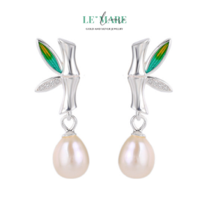 Khuyên tai Ngọc Bích nữ BNKT08 Khuyên tai Ngọc Bích nữ BNKT08 Le'mare Jewelry LMJ